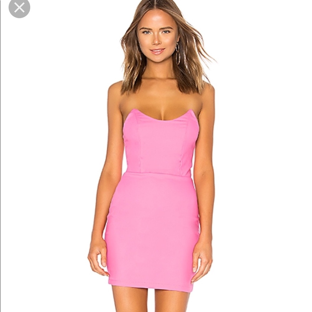 By the way. Stevie Sweetheart dress. Pink. XS